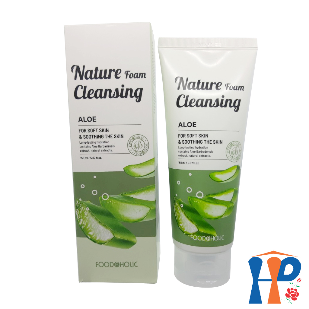 Sữa rửa mặt Foodaholic Nature Foam Cleansing 150ml (Gạo Lức, Than Tre, Dưa Leo, Lô Hội, Trà Xanh)