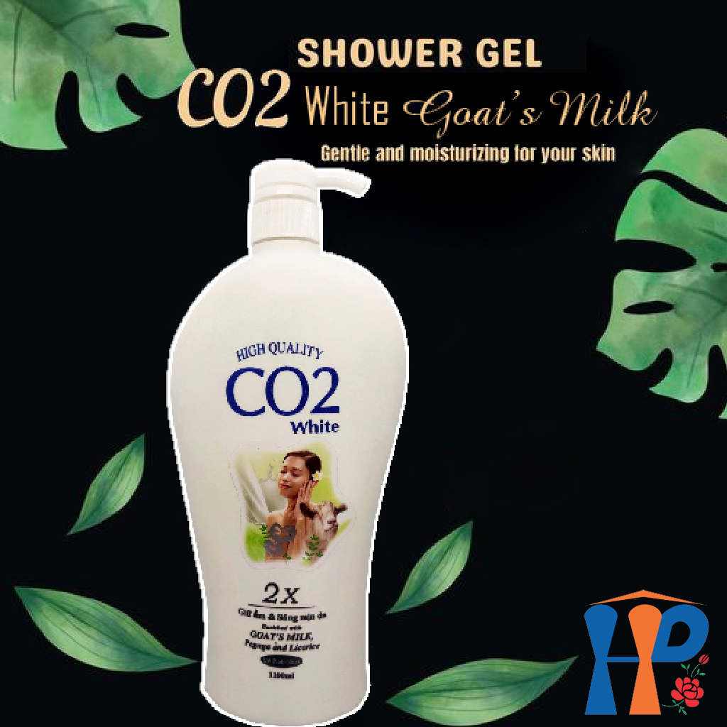 Sữa Tắm CO2 Hight Quality White 2X Enrich Goat Milk Shower Gel (Tinh chất sữa Dê, giữ ẩm, sáng da, lưu hương 2h)