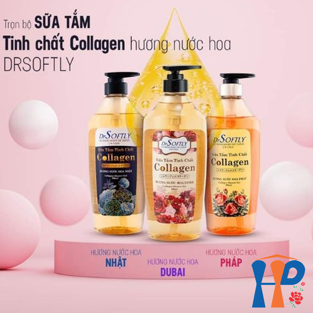 Sữa tắm nước hoa Drsoftly Collagen Perfume Shower Gel 700ml (lưu hương trên 2 giờ)