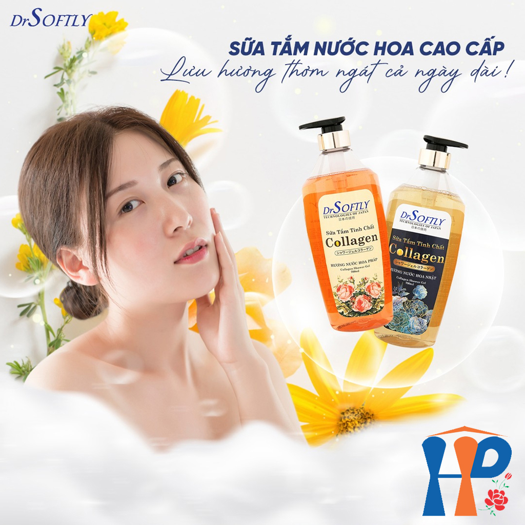 Sữa tắm tinh chất Collagen Drsoftly Perfume Shower Gel 700ml (lưu hương trên 2 giờ)