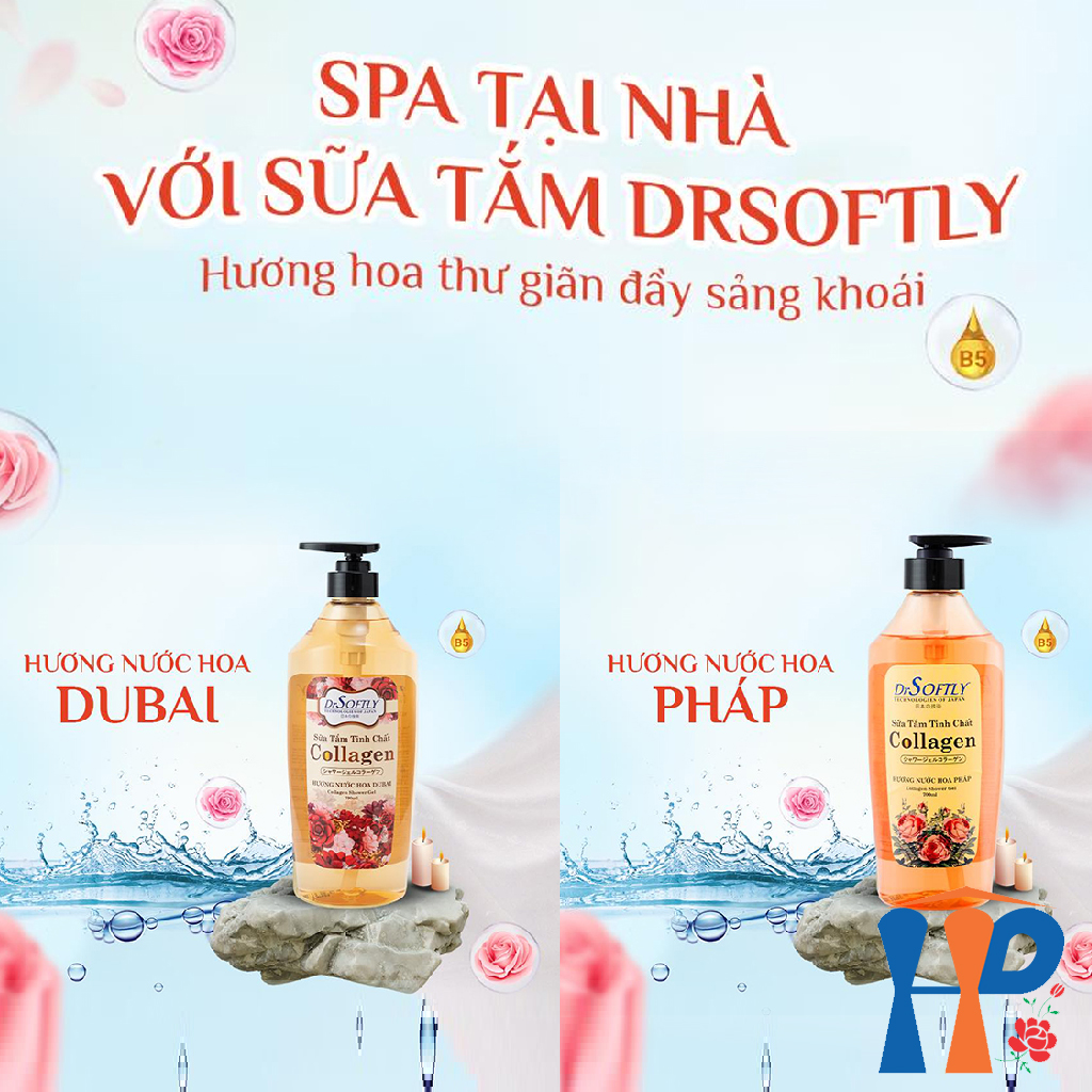 Sữa tắm tinh chất Collagen Drsoftly Perfume Shower Gel 700ml