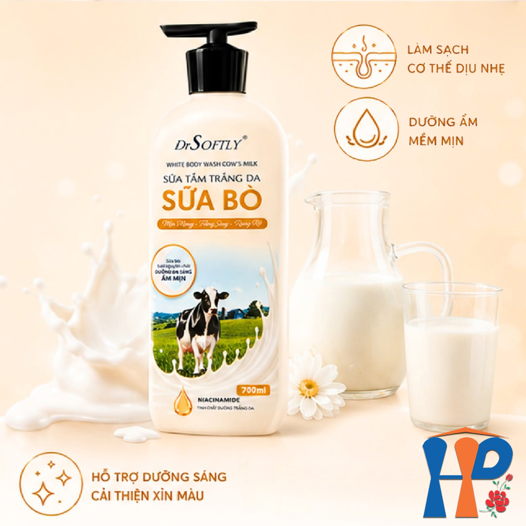 Sữa Tắm Trắng Da Drsoftly White Body Wash 700ml