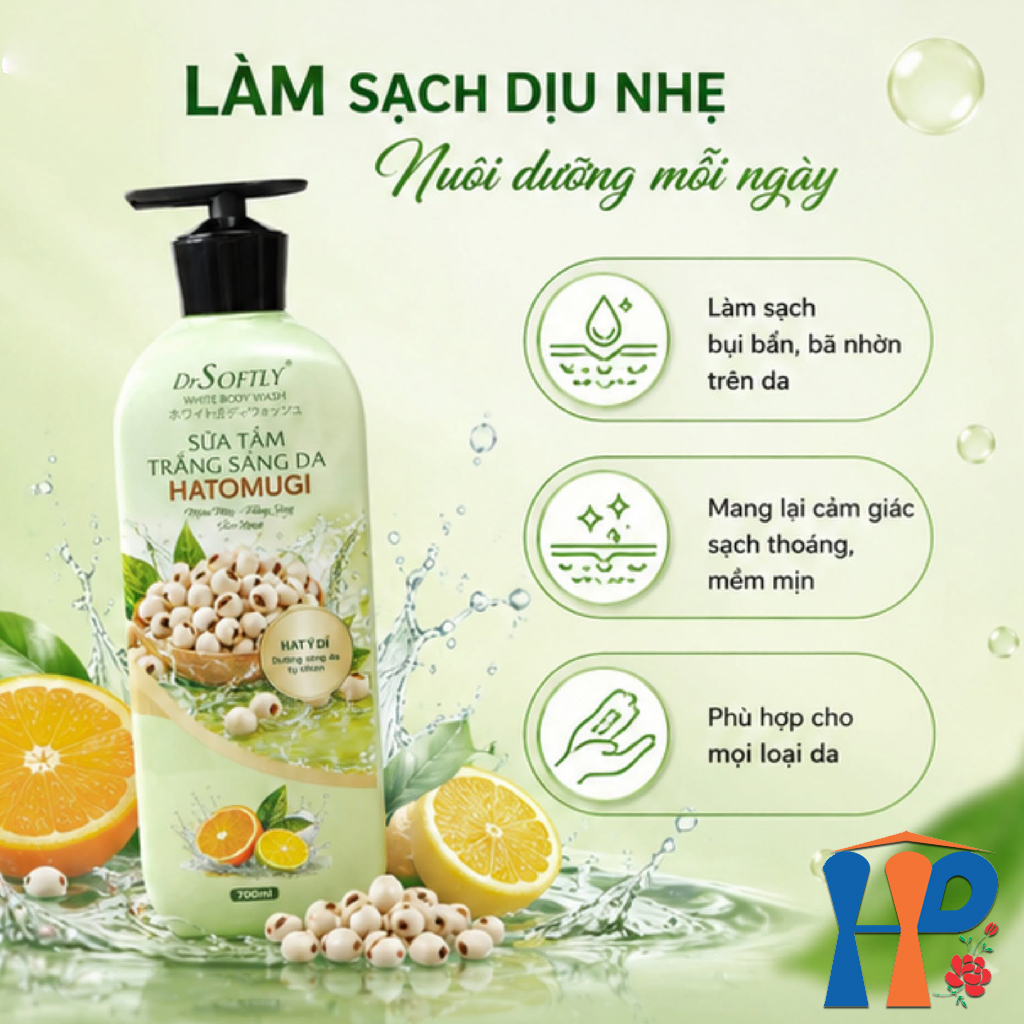 Sữa Tắm Trắng Da Drsoftly White Body Wash 700ml
