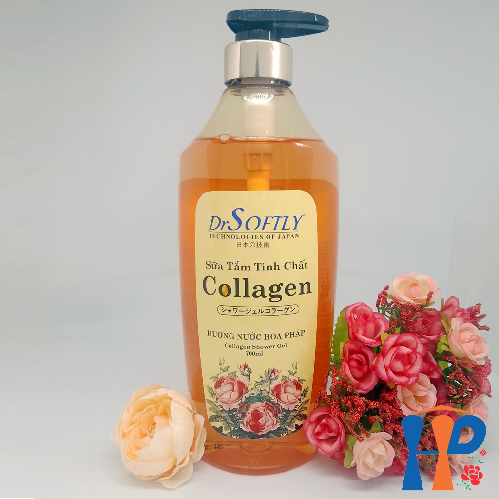 Sữa tắm nước hoa Pháp DrSoftly Collagen Bienvenue Perfume Shower Gel (hương hoa hồng nồng nàn)