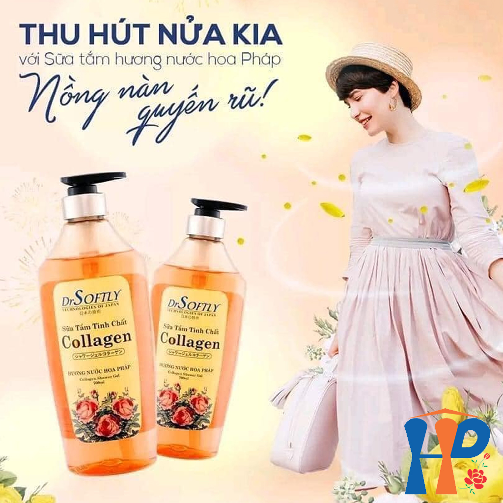 Sữa tắm nước hoa Drsoftly Collagen Perfume Shower Gel 700ml (lưu hương trên 2 giờ)