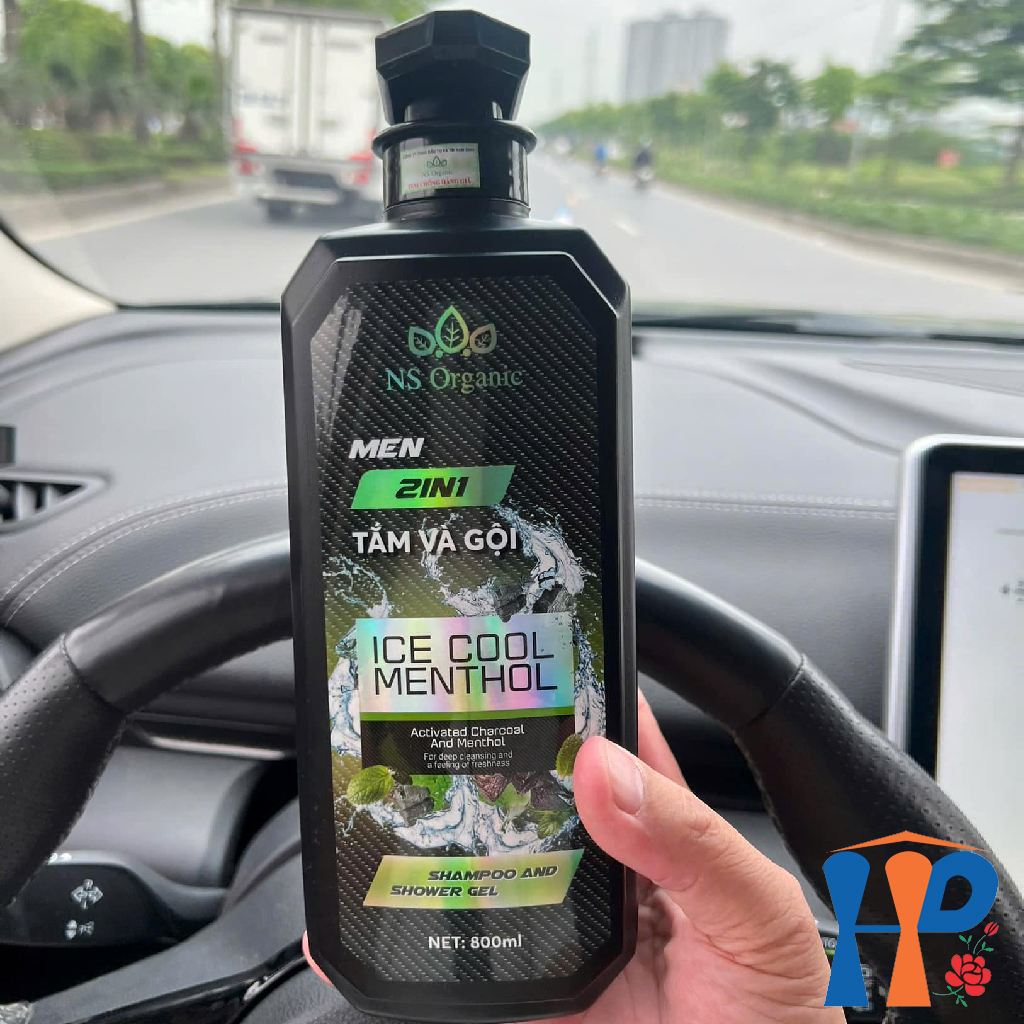Tắm gội nam NS Organic Men 2 in 1 Ice Cool Menthol Shampoo & Shower Gel 800ml