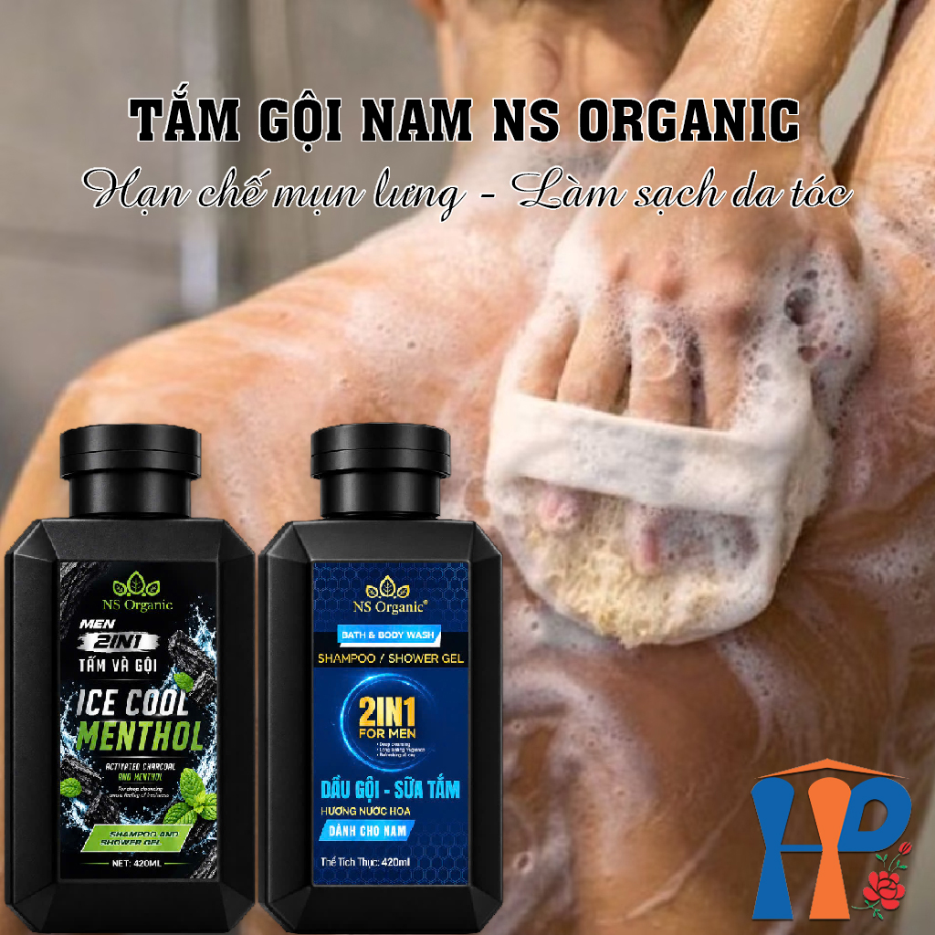 Tắm gội nam NS Organic Men 2 in 1 Shampoo & Shower Gel 420ml