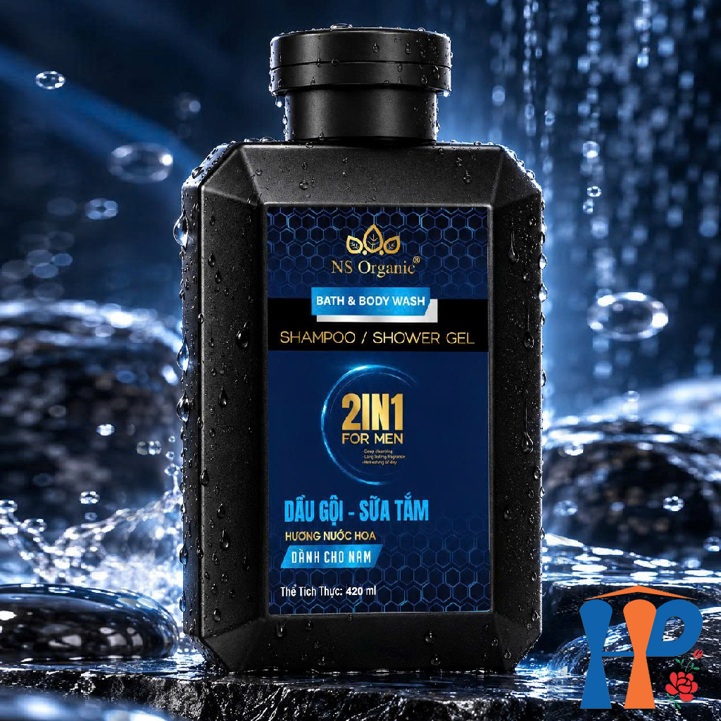 Tắm gội nam NS Organic Men 2 in 1 Shampoo & Shower Gel 420ml