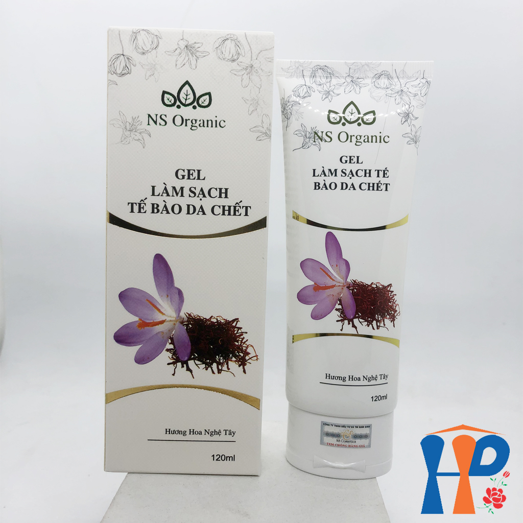 Gel Làm Sạch Tế Bào Chết Hương Hoa Nghệ Tây NS Organic Saffron Whitening Exfoliate Gel 120ml