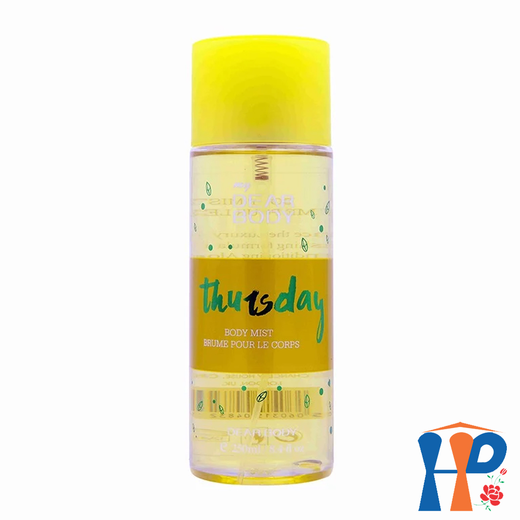 Xịt Thơm Toàn Thân Cả Tuần Dear Body Weeks Body Mist 250ml (for woman, lưu hương 3 - 5 giờ)