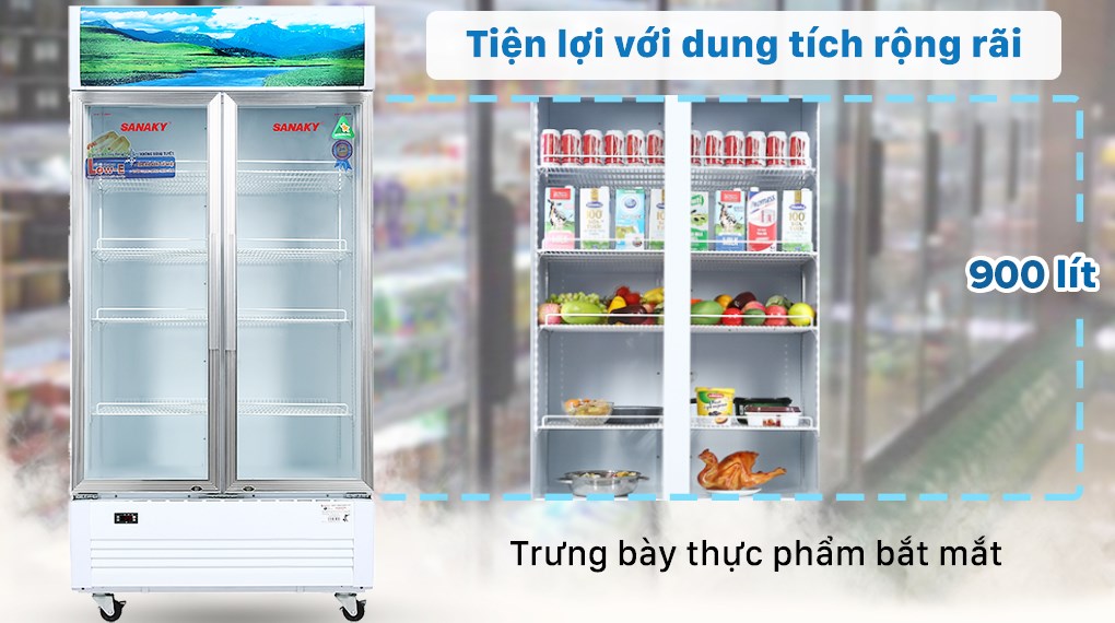 Tủ mát với dung tích lớn Tủ mát với dung tích lớn