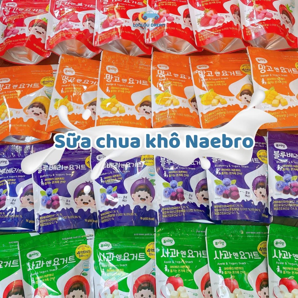 Sữa Chua Khô Naebro Pure-eat Nội địa Hàn Bổ Sung Lợi Khuẩn 7m+