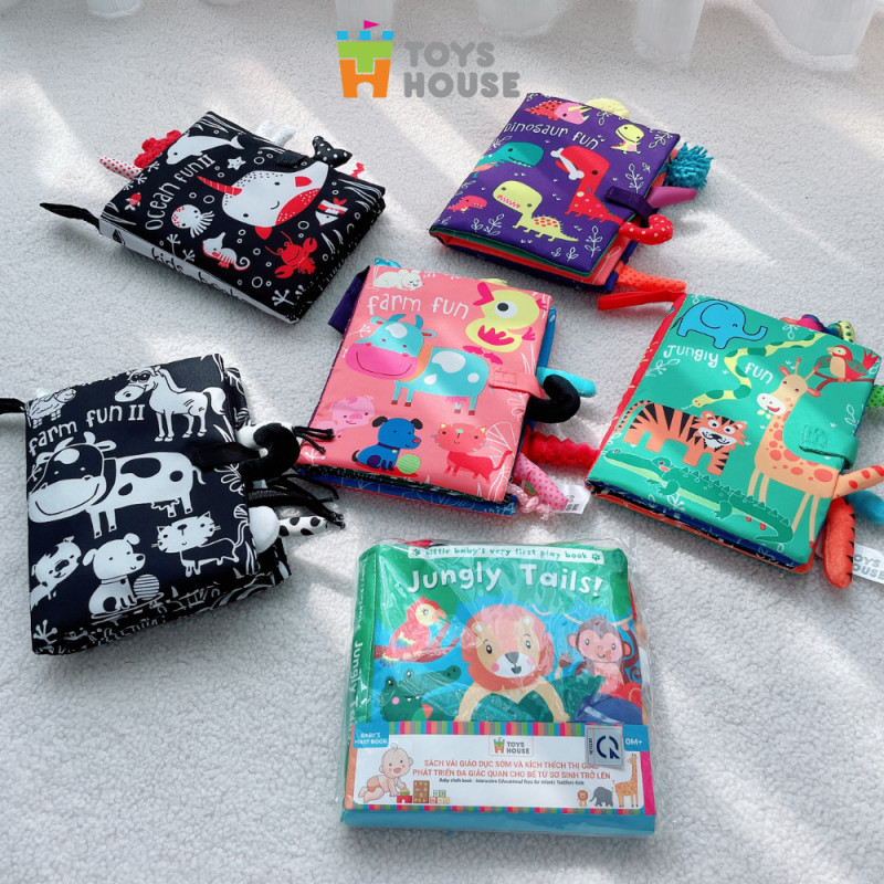 Sách Vải Toys House Giáo Dục Sớm Và Kích Thích Thị Giác Phát Triển Đa Giác Quan (0M+)