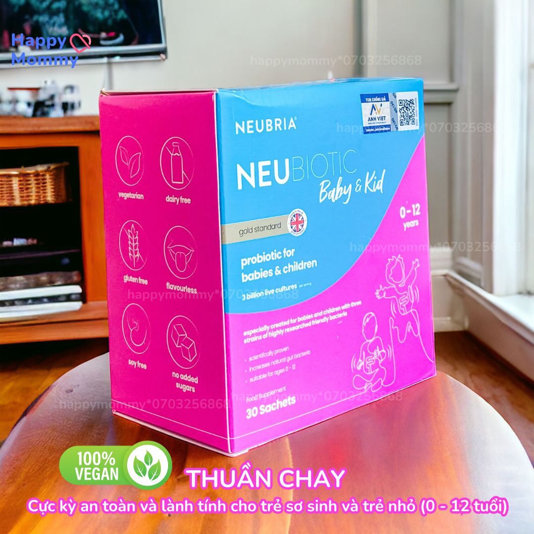 Men Vi Sinh Cho Bé Neubria Neubiotic Baby & Kid, 30 Gói (0-12Y)