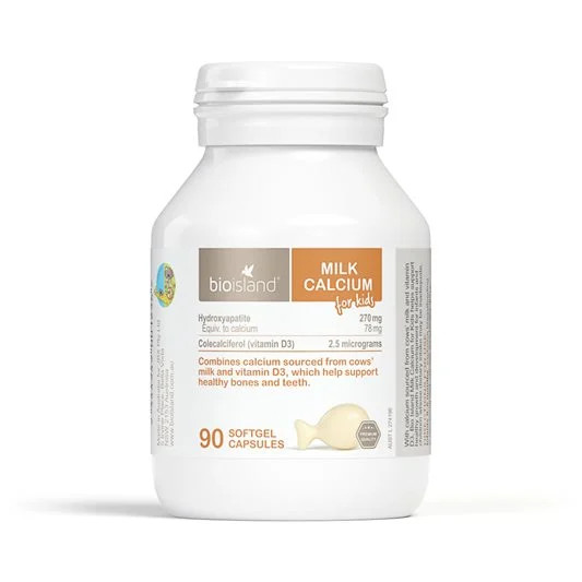 Canxi Sữa Milk Calcium For Kids Bio Island ÚC, 90 Viên (7M+)