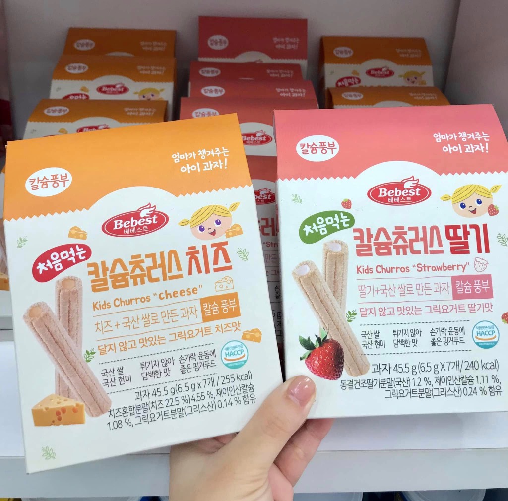 Bánh cuộn Bebest bổ sung canxi cho bé từ 7M+ Nội địa Hàn
