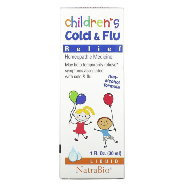 Siro Trị Cảm Cúm Children’s Cold & Flu Relief Natrabio Mỹ 30Ml