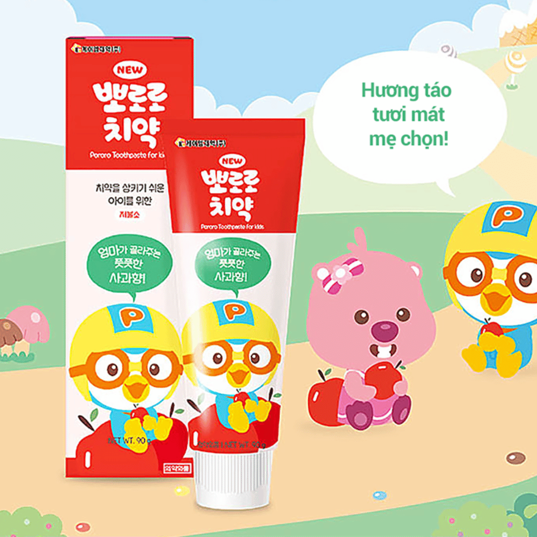 Kem Đánh Răng Trẻ Em Pororo Hàn Quốc 90g