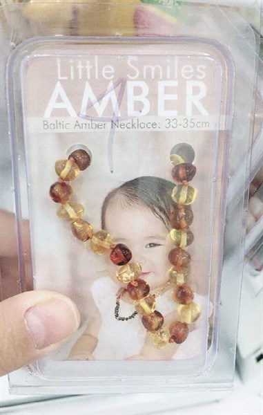 Vòng Hổ Phách Đeo Cổ Cho Bé Little Smile Amber Của Úc