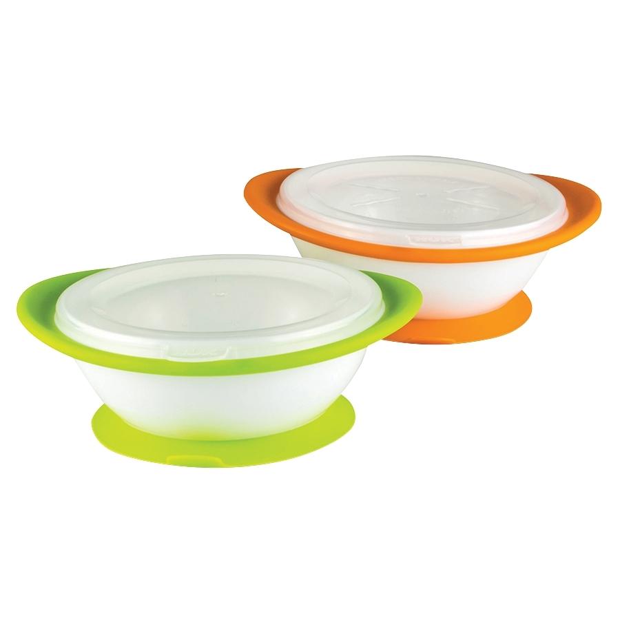 Bộ 2 Bát NUK Chống Đổ Có Nắp (6M+)