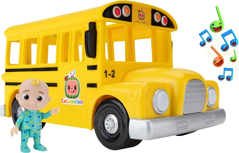 Đồ Chơi Cocomelon Musical Yellow School Bus, Nội Địa Mỹ