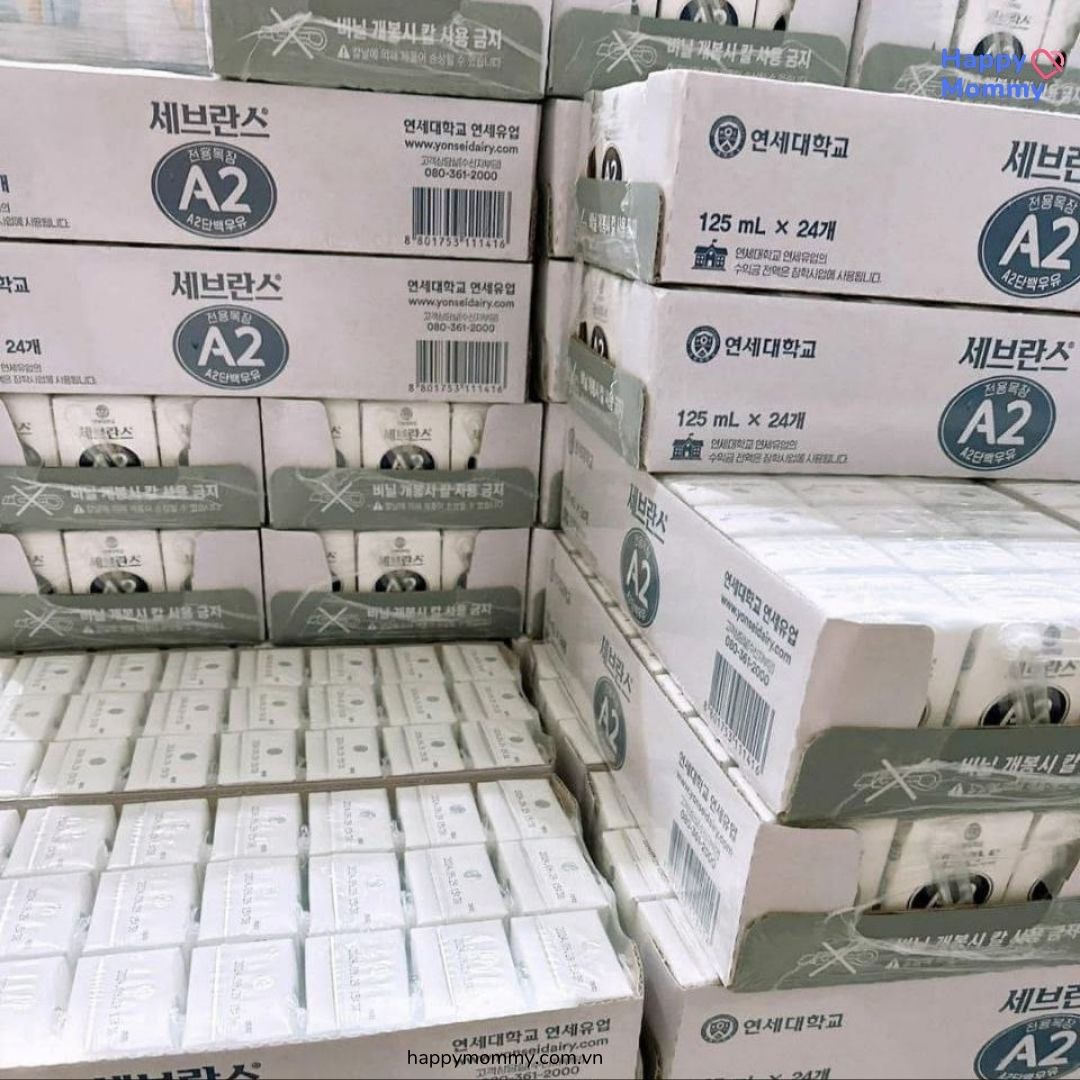 Sữa Tươi Đạm A2 Yonsei Hàn Quốc Hộp 125ml thùng 24 hộp