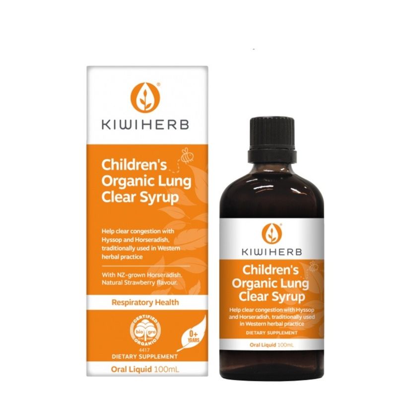 Siro Ho Đẩy Đờm Sạch Phổi Kiwiherb Children's Organic Lung Clear Syrup 100ml (0-12Y)