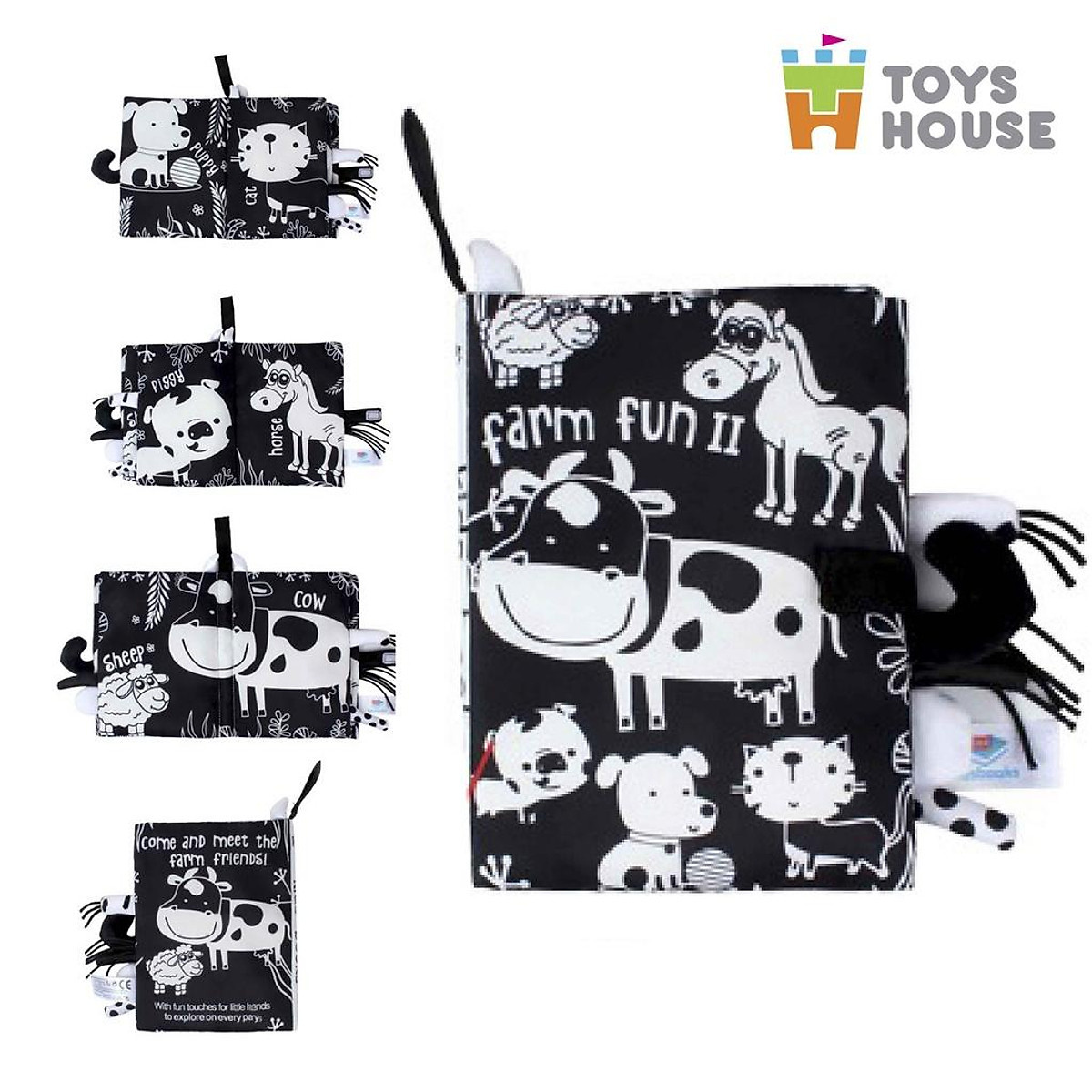 Sách Vải Toys House Giáo Dục Sớm Và Kích Thích Thị Giác Phát Triển Đa Giác Quan (0M+)