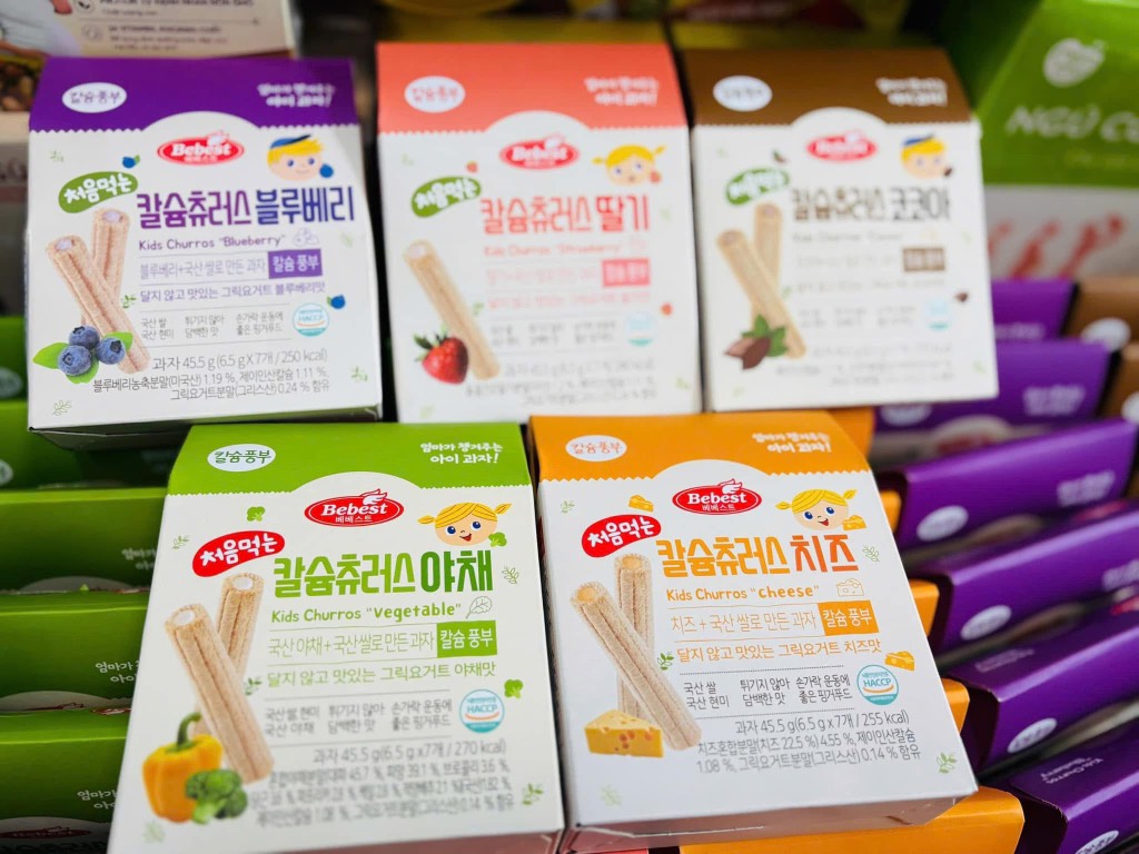 Bánh cuộn Bebest bổ sung canxi cho bé từ 7M+ Nội địa Hàn
