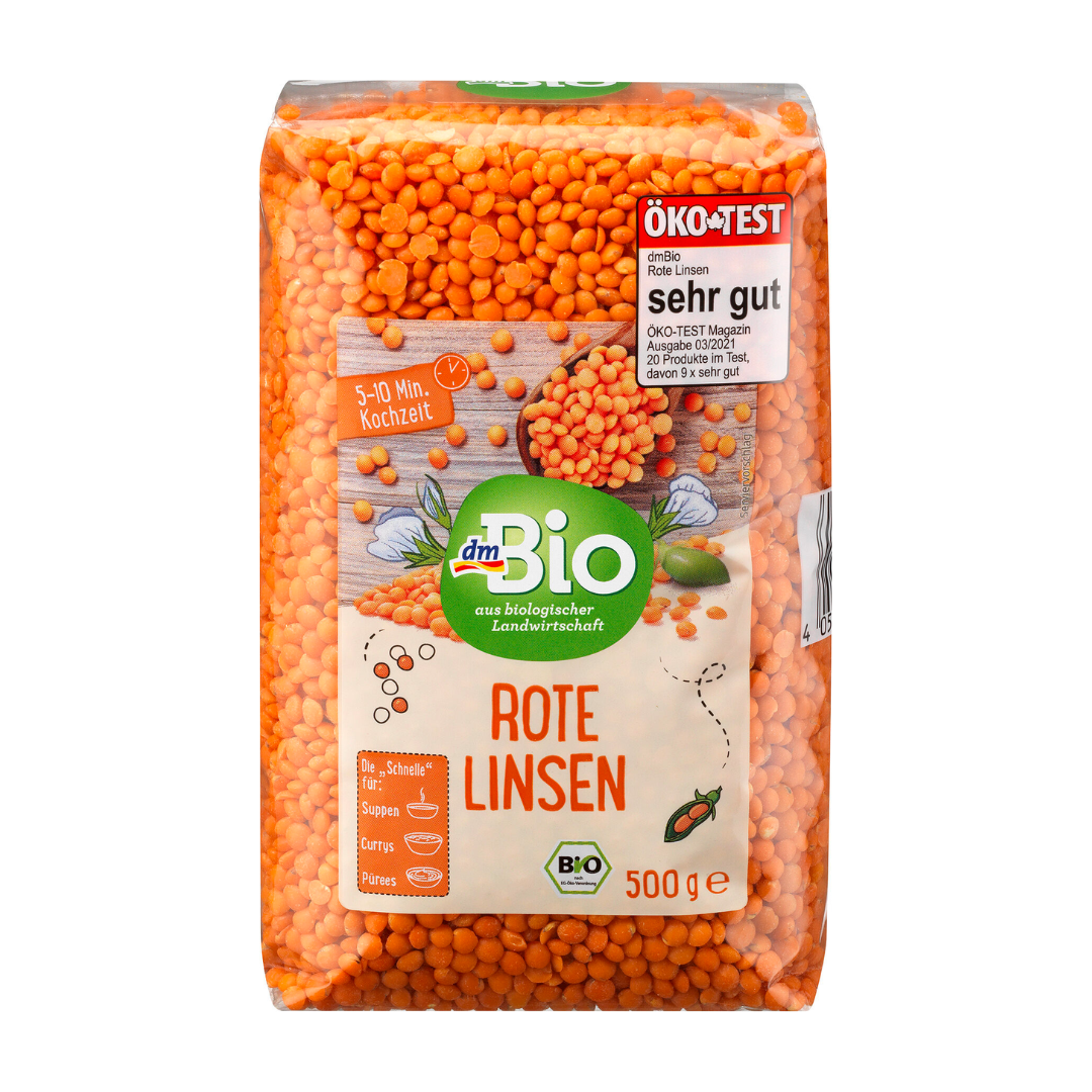 Đậu Lăng Đỏ Hữu Cơ Dmbio Rote Linsen, Hàng Đức 500G