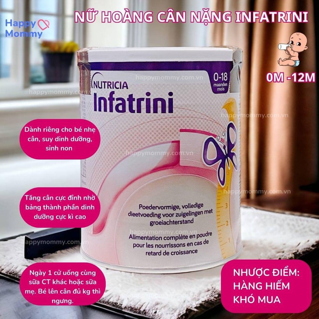 Sữa Bột tăng cân Infatrini Nutricia Nội địa Đức, 400G (0-18M)