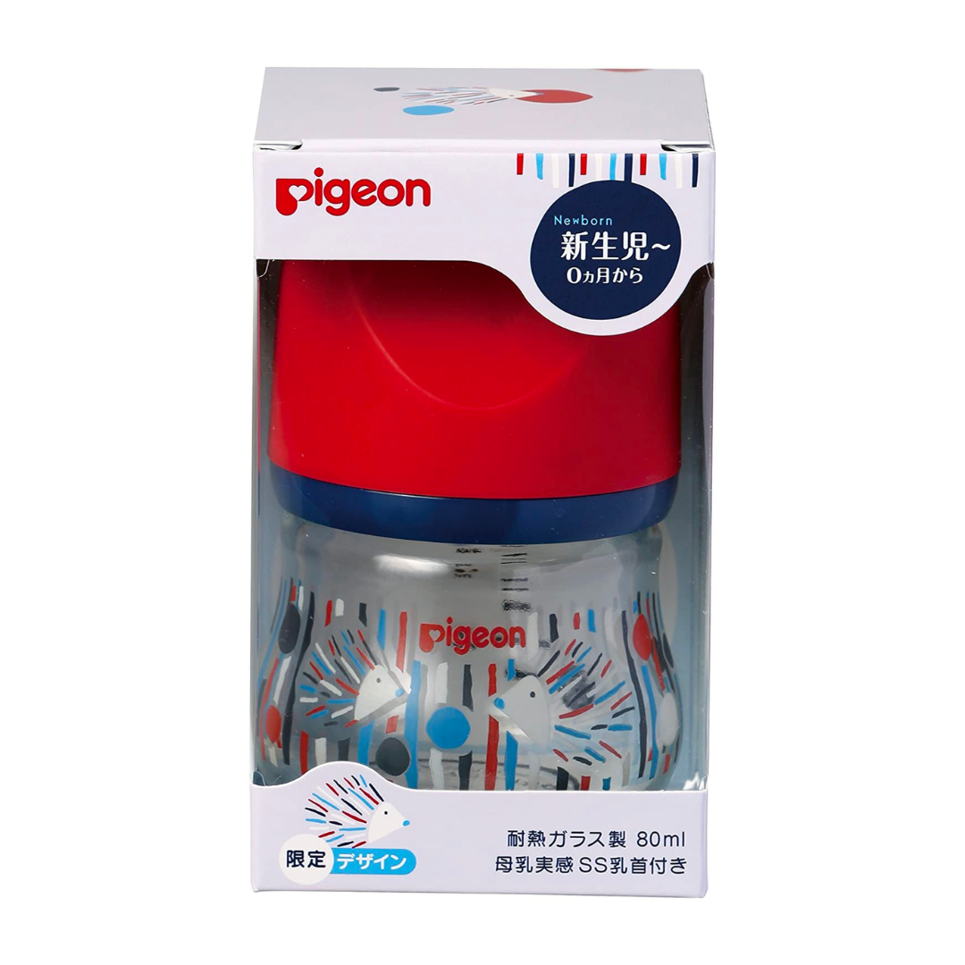 Bình Sữa Thủy Tinh Chống Nhiệt Pigeon Nội Địa Nhật, 80Ml