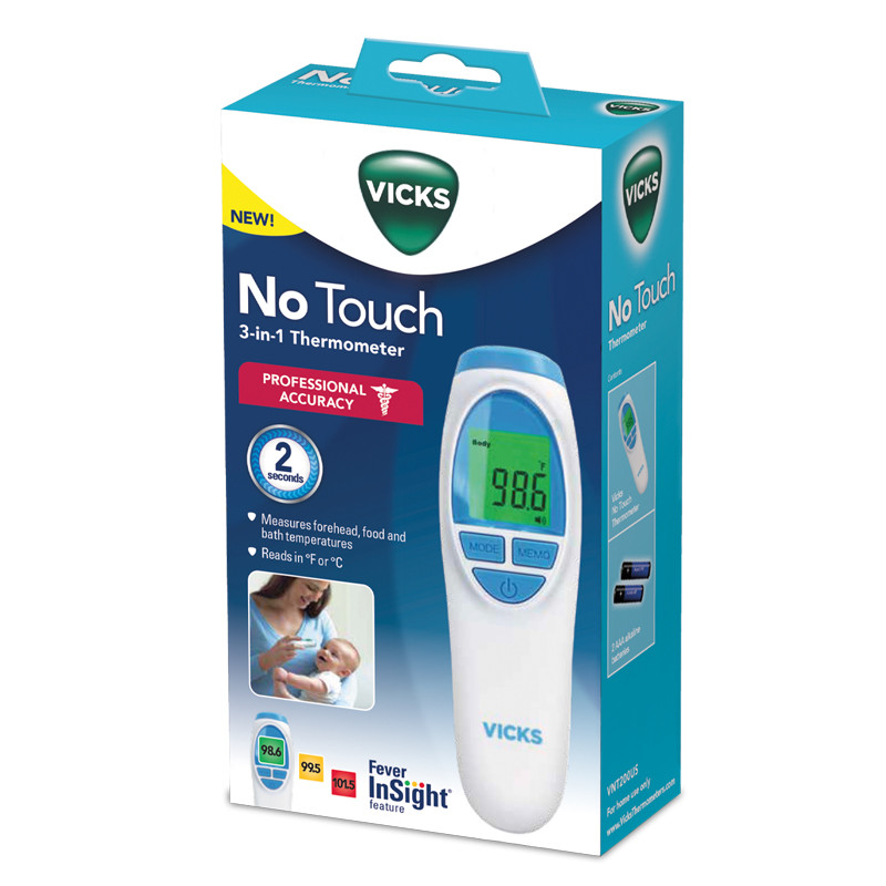 Nhiệt Kế Thông Minh Vicks No Touch 3-In-1 Thermometer Mỹ