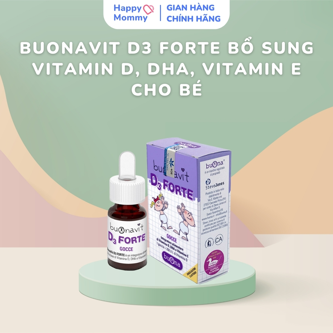 Buonavit D3 Forte bổ sung Vitamin D, DHA, Vitamin E cho bé (0M+)