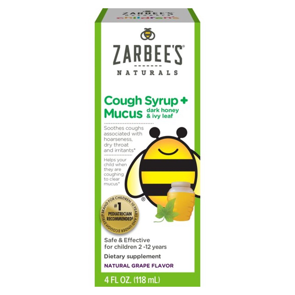 Siro Ho Long Đờm Zarbee's Naturals Ban Ngày Mỹ, 118Ml (2-12Y)