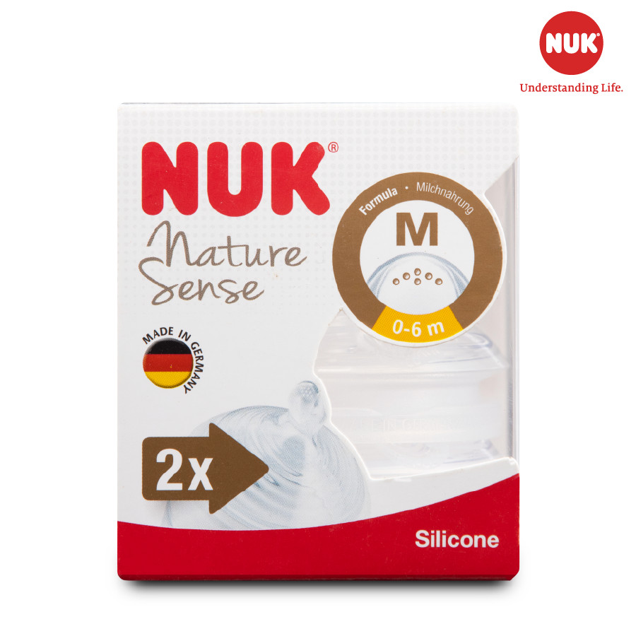 [Bán Lẻ] Núm Ty NUK Silicone Nature Sense Size M 6 Tia (0-6M)