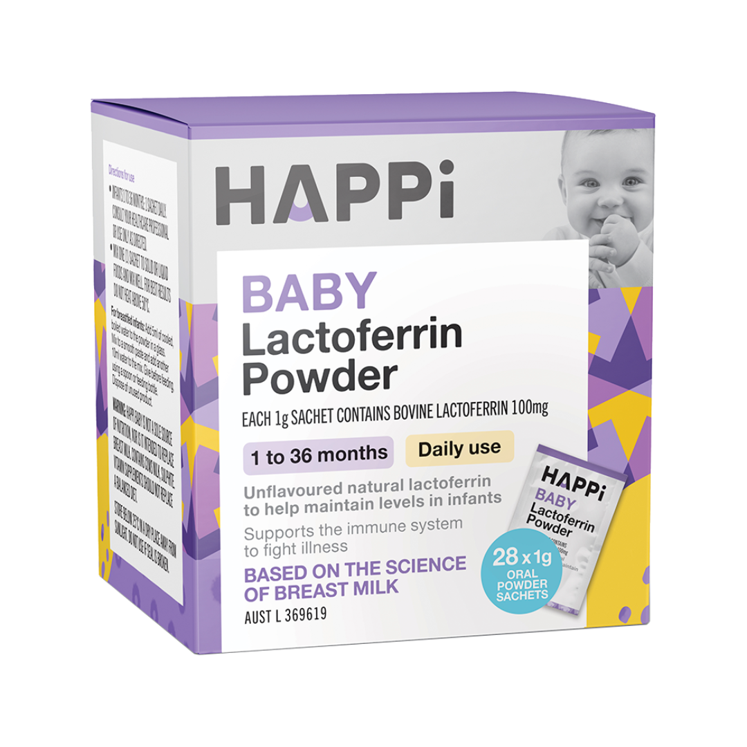Bột Dinh Dưỡng Lactoferrin HAPPi Baby Úc, 28 Gói X 1G (1-36M)
