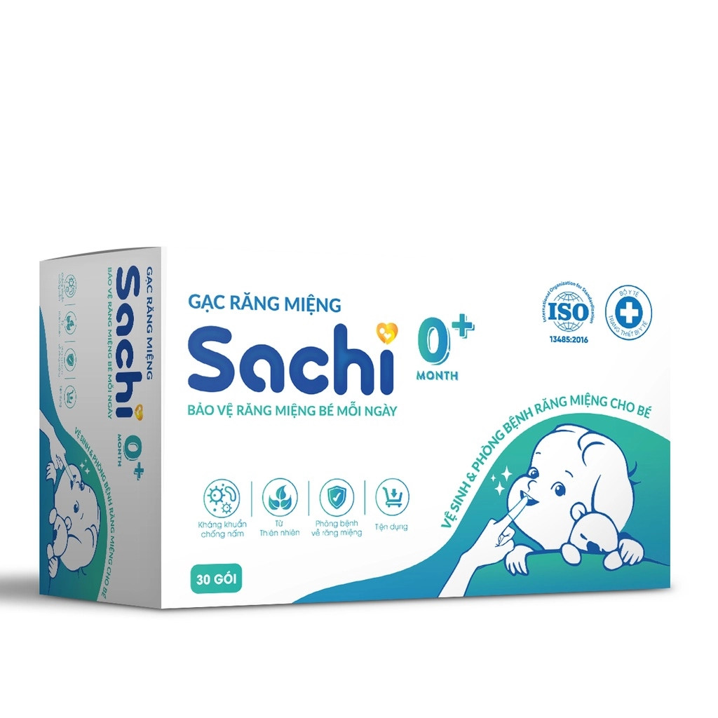 Gạc Răng Miệng Sachi - 30 Gói (0M+)