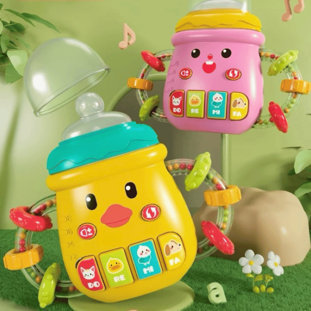 Đồ chơi gặm nướu hình bình sữa có nhạc