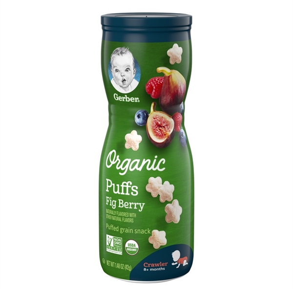 Bánh Ăn Dặm Gerber Organic Puffs Mỹ 42G (8M+)
