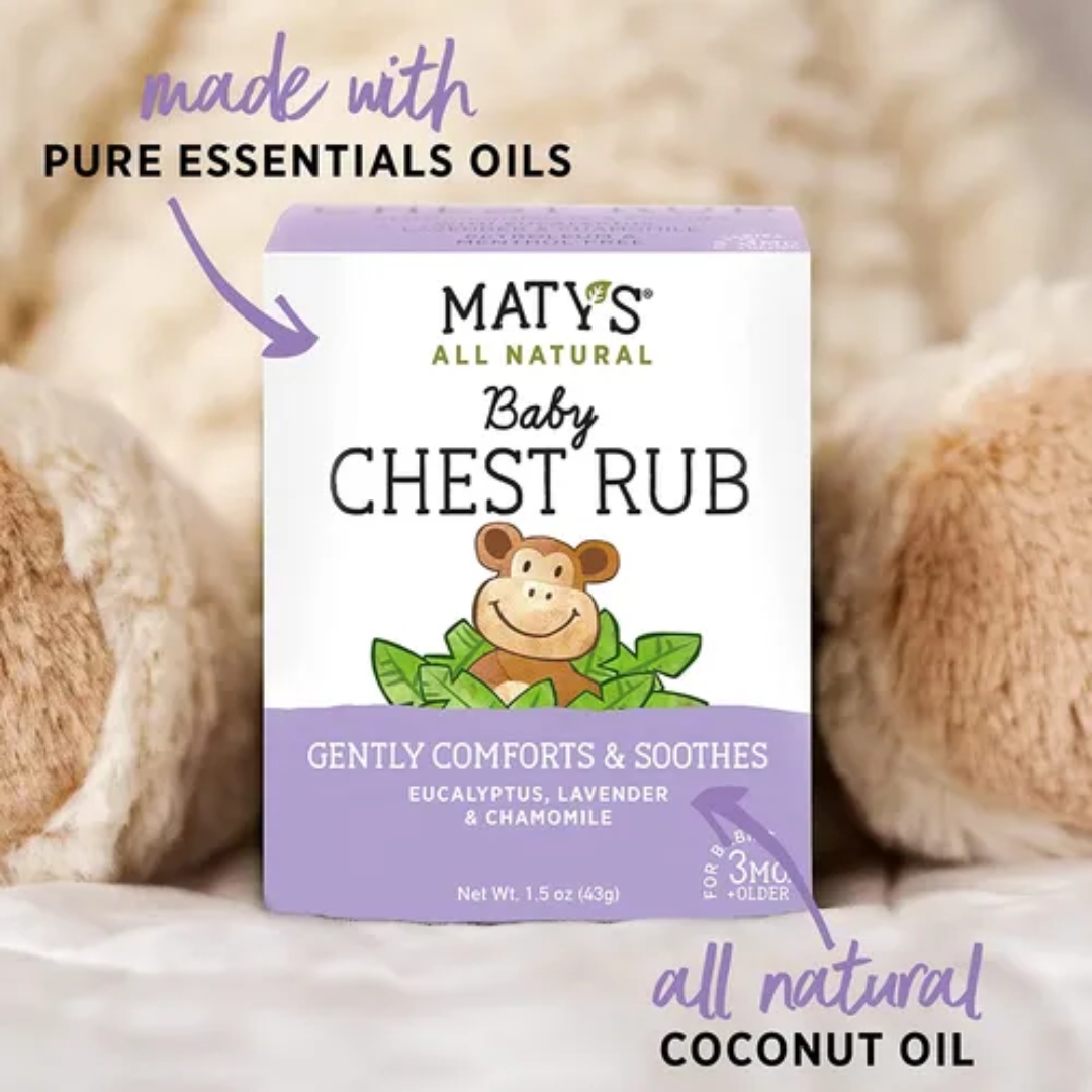 Dầu Bôi Ấm Ngực Maty's All Natural Baby Chest Rub, 43g (3M+)