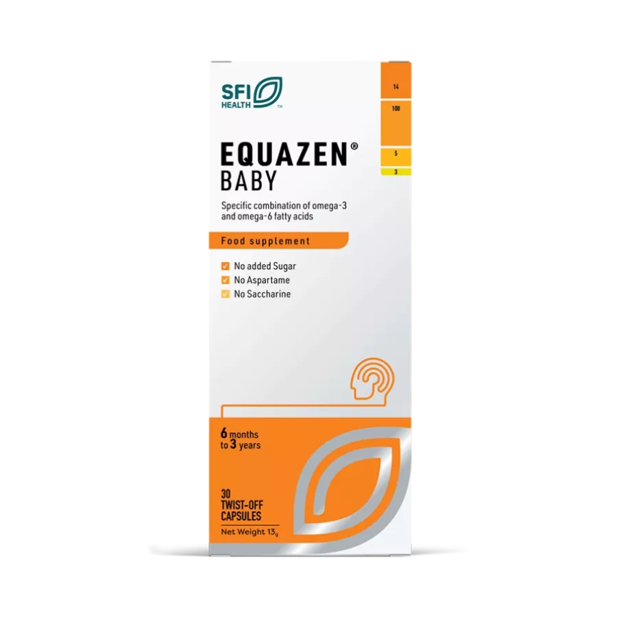 Dầu Cá Bổ Sung DHA, Omega 3-6 Equazen Baby, 30 Viên (6M-3Y)