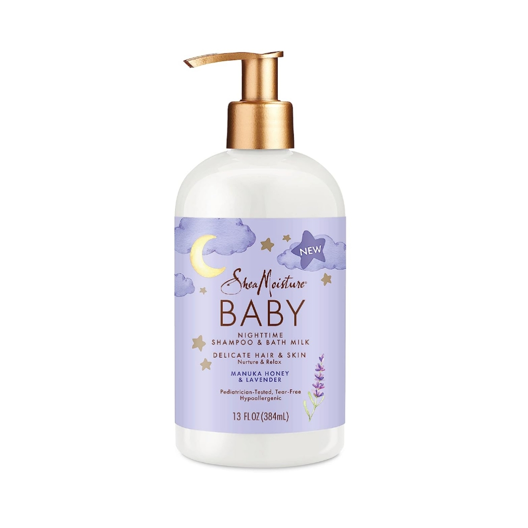 Dầu Tắm Gội Ban Đêm SheaMoisture Baby Mật Ong Manuka  & Lavender, 384ML