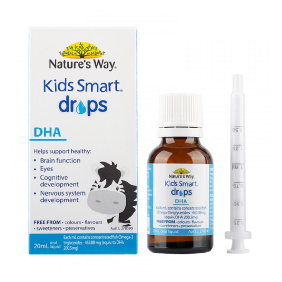 DHA Dạng Giọt Nature's Way Kids Smart Drops Úc, 20ML (0M+)