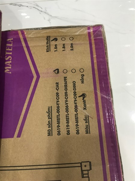 Thanh Chắn Giường Điều Chỉnh Độ Cao Mastela 1,5M Màu Xanh