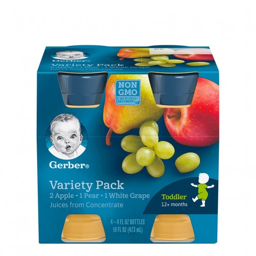 Nước Ép Trái Cây Gerber Mỹ, Lốc 4 Hộp X 118Ml (12M+)