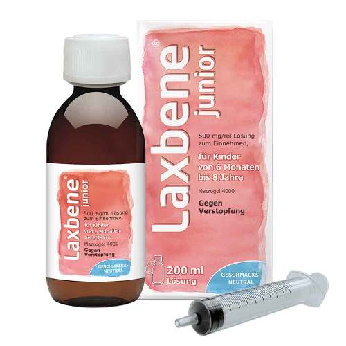 Siro Trị Táo Bón Laxbene Junior 500 Mg/Ml Cho Trẻ, Đức 200Ml (6M-8Y)