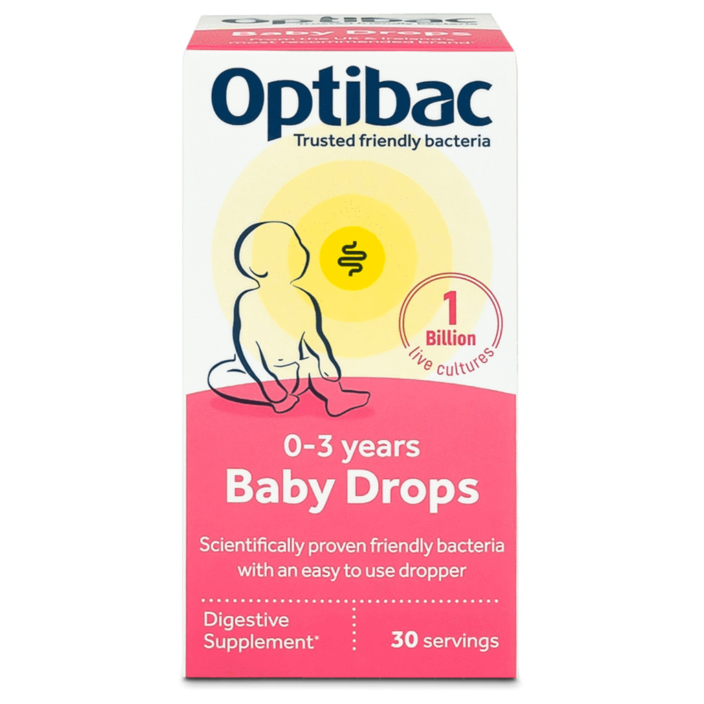 Men Vi Sinh Optibac Baby Drops Anh Màu Hồng Dạng Nhỏ Giọt, 30 Lần (0-3Y)