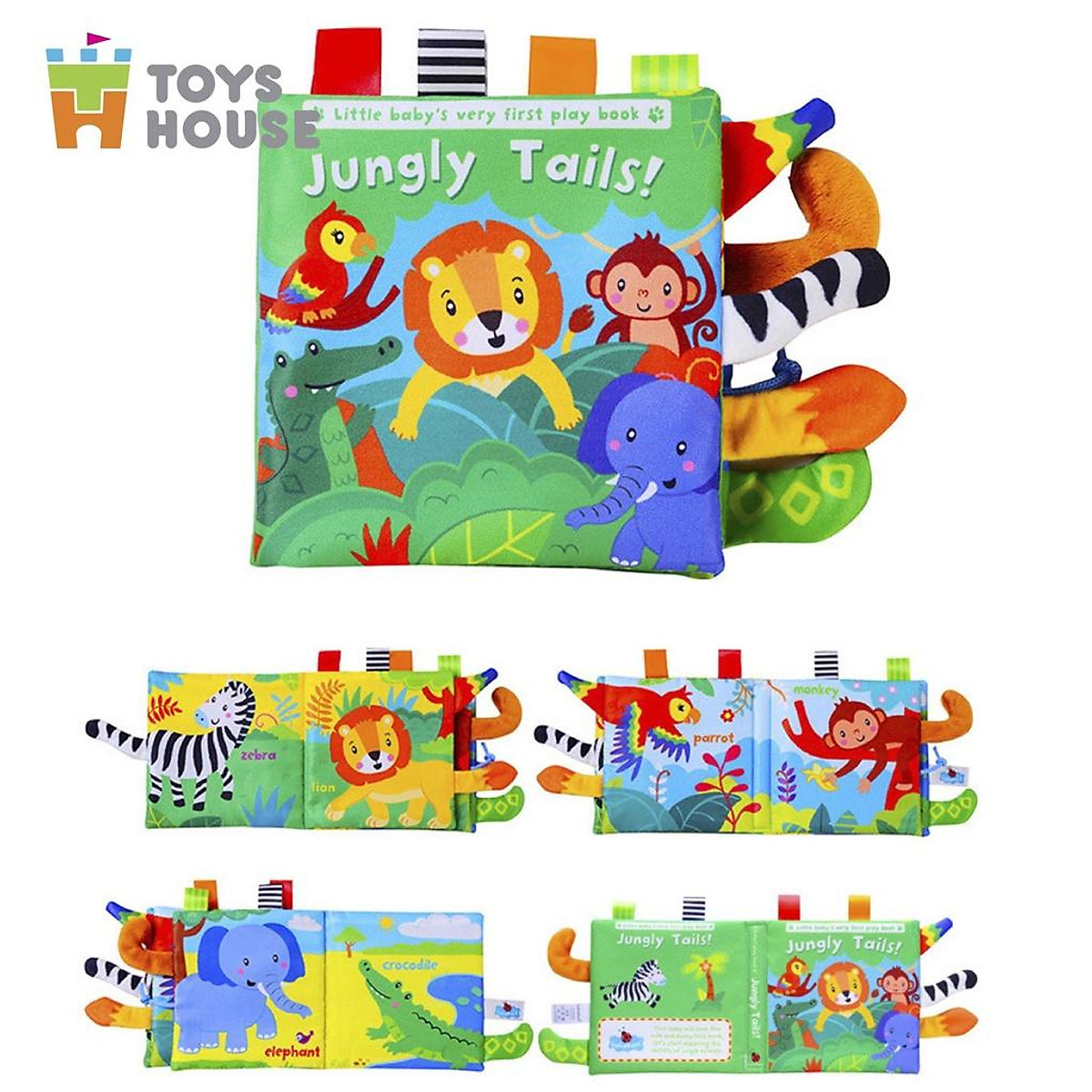 Sách Vải Toys House Giáo Dục Sớm Và Kích Thích Thị Giác Phát Triển Đa Giác Quan (0M+)