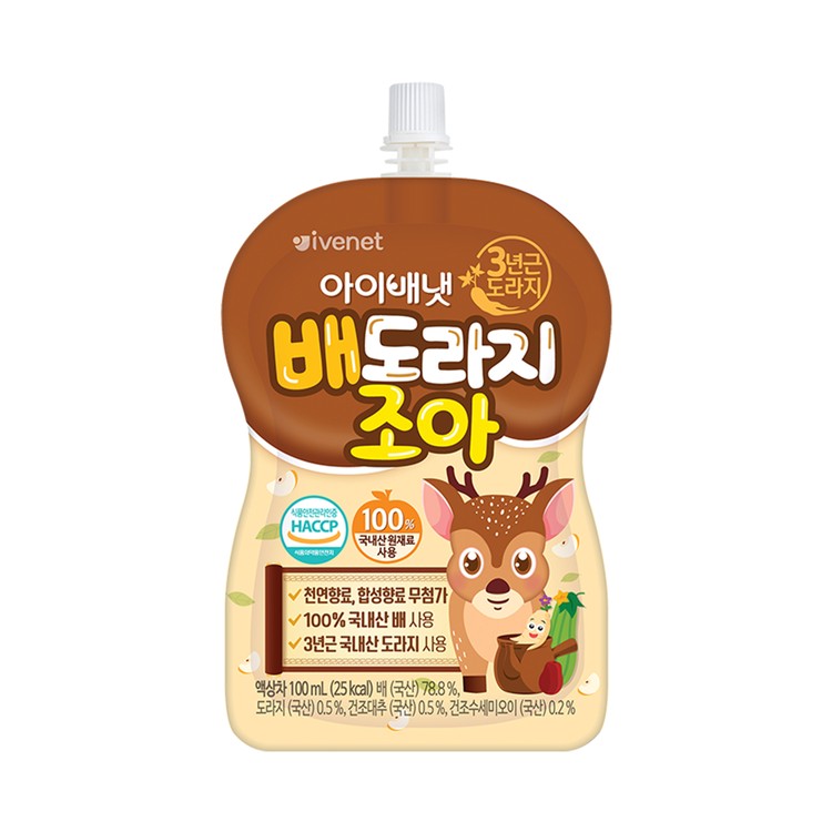 Nước Ép Trái Cây Ivenet Hàn Quốc, 100Ml (12M+)
